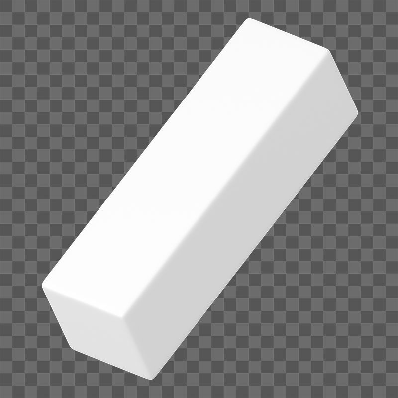 3D white cuboid png, geometric | Free PNG - rawpixel