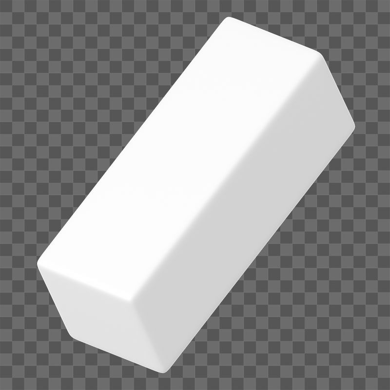 3D white cuboid png, geometric | Free PNG - rawpixel