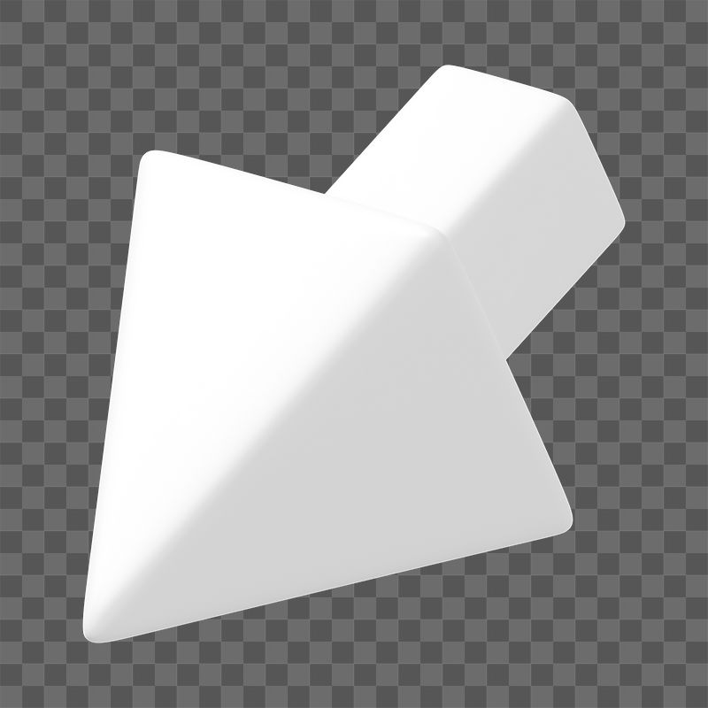 3D white cursor png, pointing | Free PNG - rawpixel