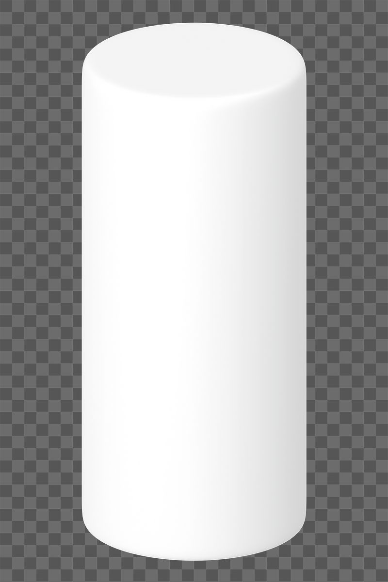 3D white cylinder png geometric | Free PNG - rawpixel
