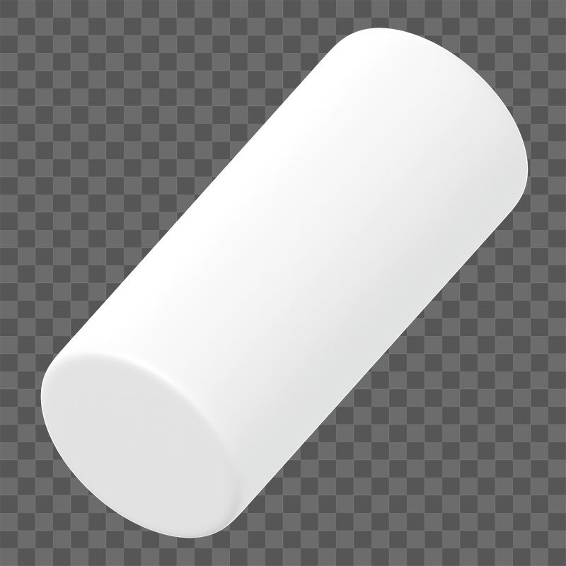 3D white cylinder png geometric | Free PNG - rawpixel