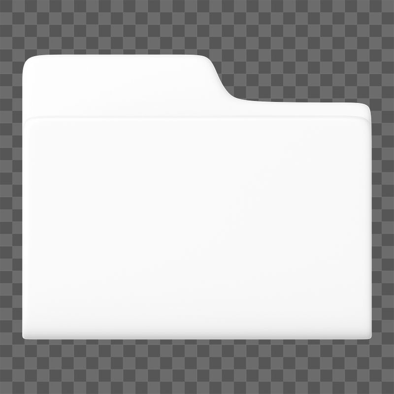 3D white folder png data | Free PNG - rawpixel