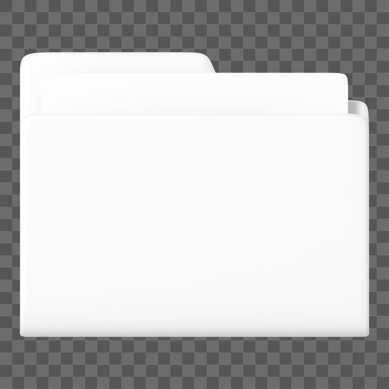 3D white folder png data | Free PNG - rawpixel