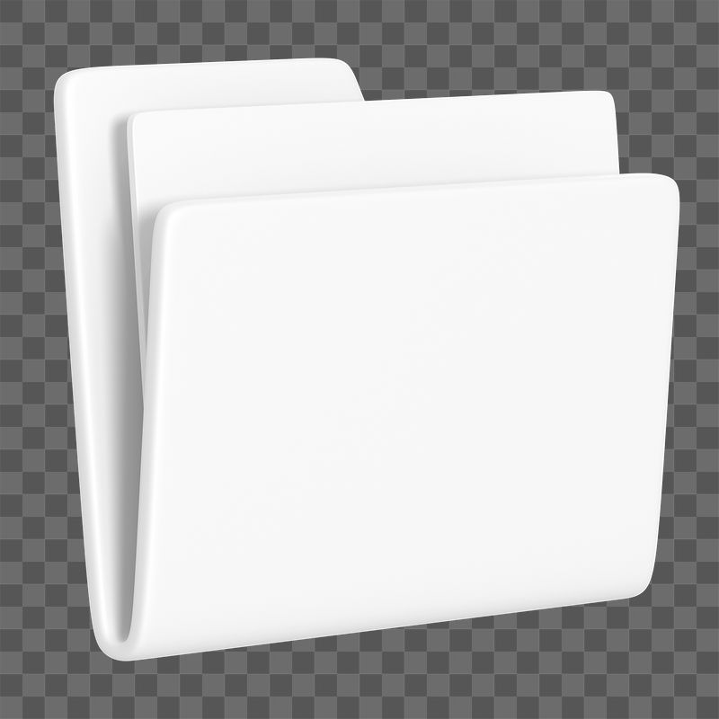 3D white folder png data | Free PNG - rawpixel