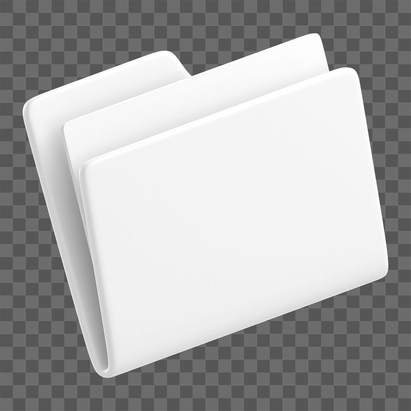 3D white folder png data | Free PNG - rawpixel