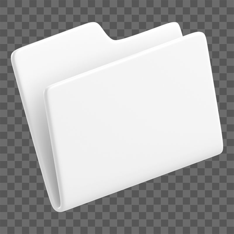 3D white folder png data | Free PNG - rawpixel