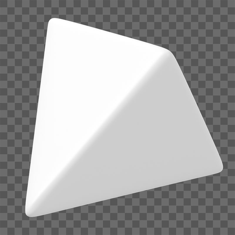 3D white pyramid png, geometric | Free PNG - rawpixel