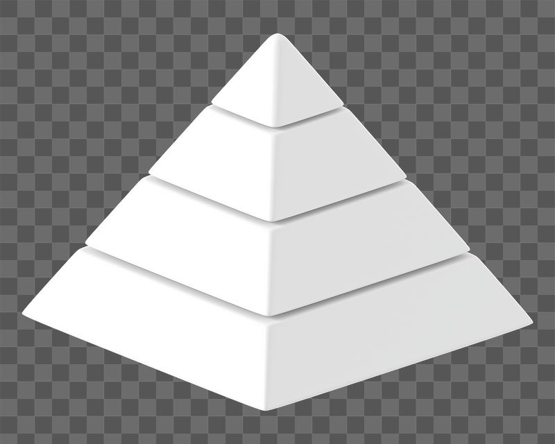 3D white pyramid png, geometric | Free PNG - rawpixel