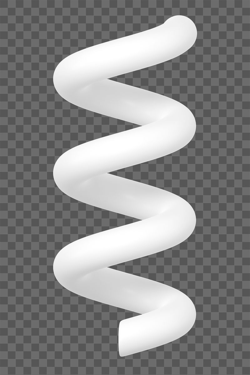 3D white spiral png clip | Free PNG - rawpixel