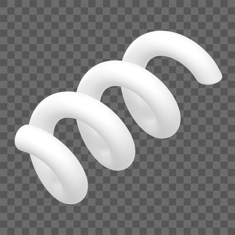 3D white spiral png clip | Free PNG - rawpixel