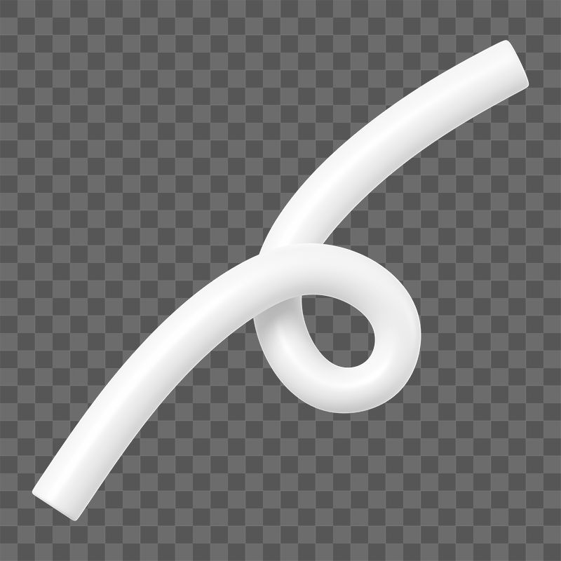 3D white squiggle png, abstract | Free PNG - rawpixel