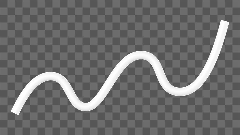 3D white squiggle png, wavy | Free PNG - rawpixel
