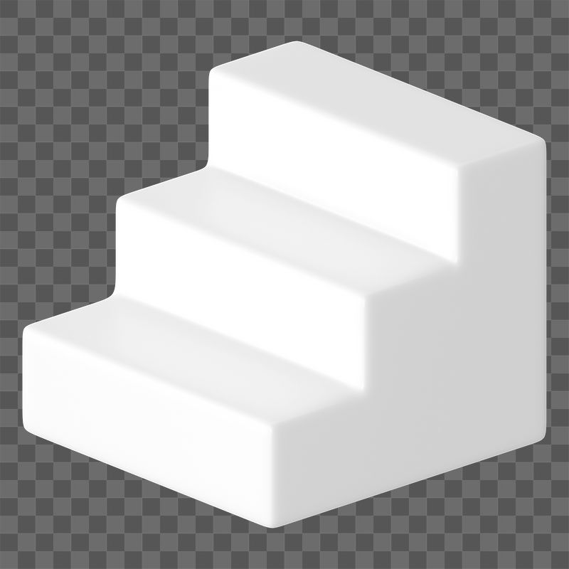 3D white stairs png podium | Free PNG - rawpixel