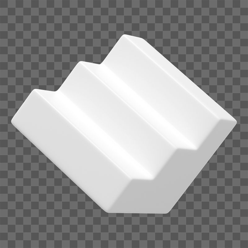 3D white stairs png podium | Free PNG - rawpixel