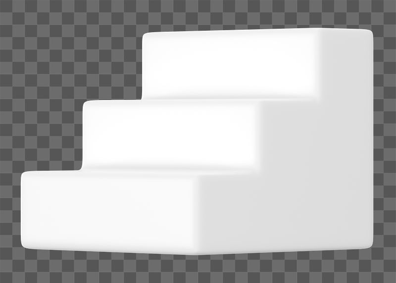 3D white stairs png podium | Free PNG - rawpixel