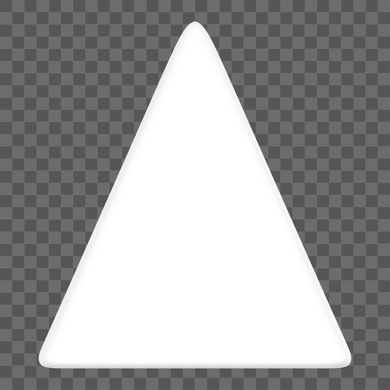 3D white triangle png, geometric | Free PNG - rawpixel