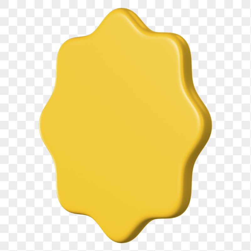 3D yellow badge png starburst | Free PNG - rawpixel