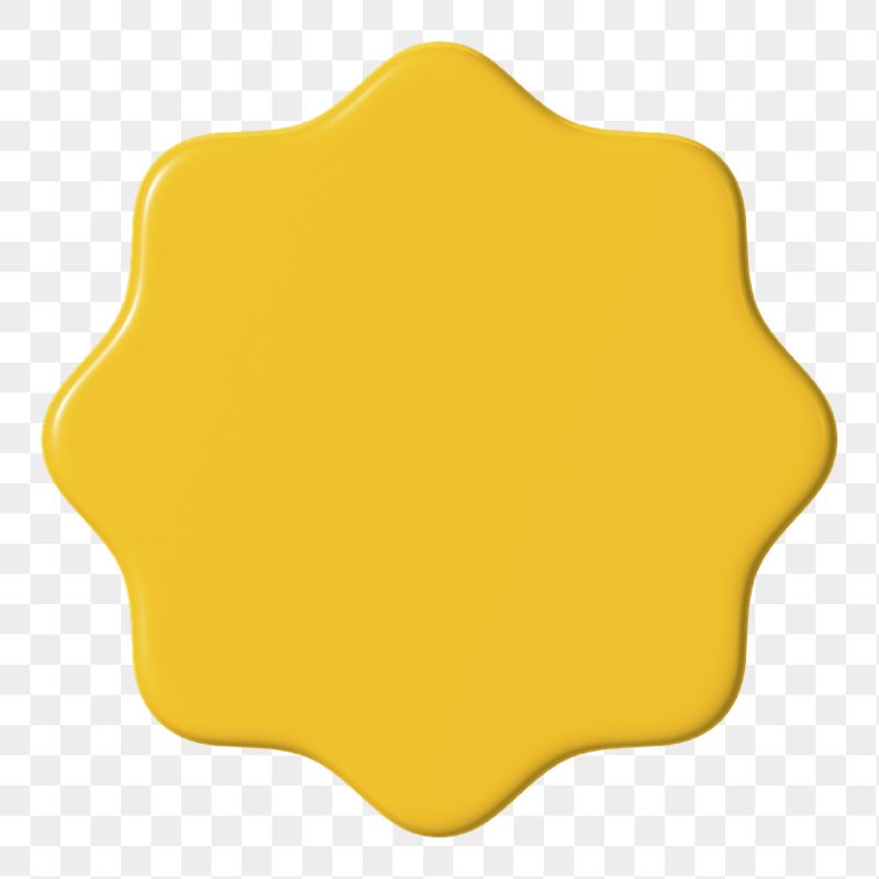 3D yellow badge png starburst | Free PNG - rawpixel