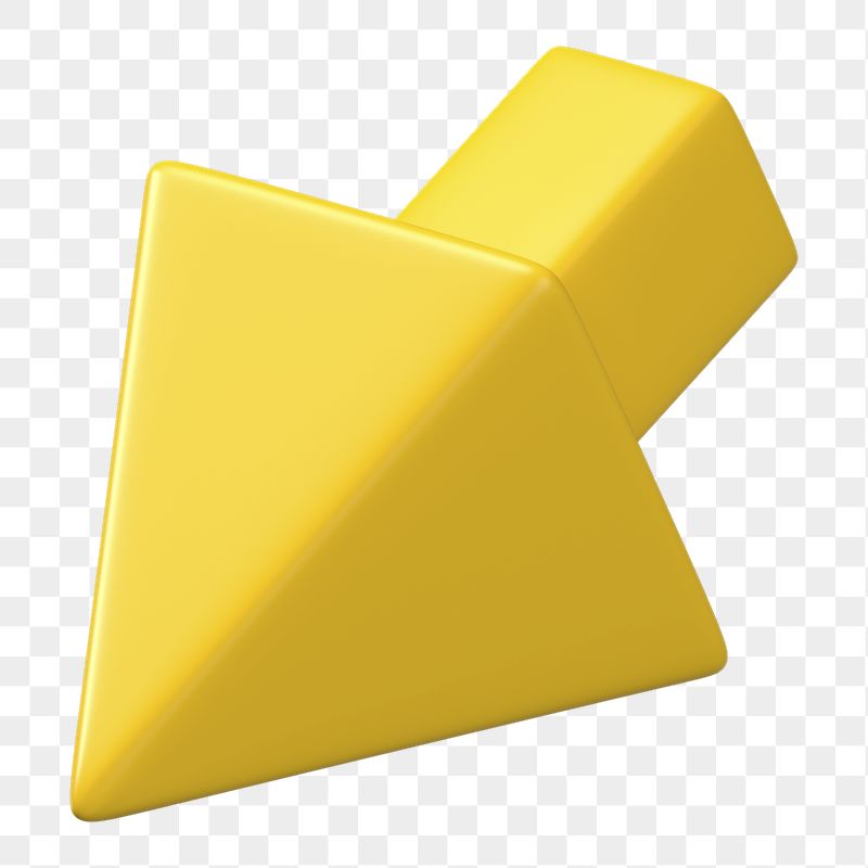 3D yellow cursor png, pointing | Free PNG - rawpixel