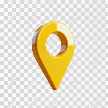 3D Yellow Pin Location for Automotive Company