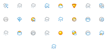 4-Designer | 25 Weather Forecast PNG icons 32x32px