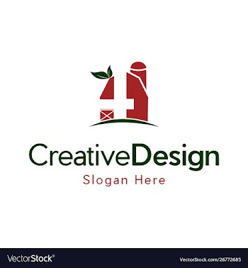 4 farm barn farmhouse creative naturally logo vector image