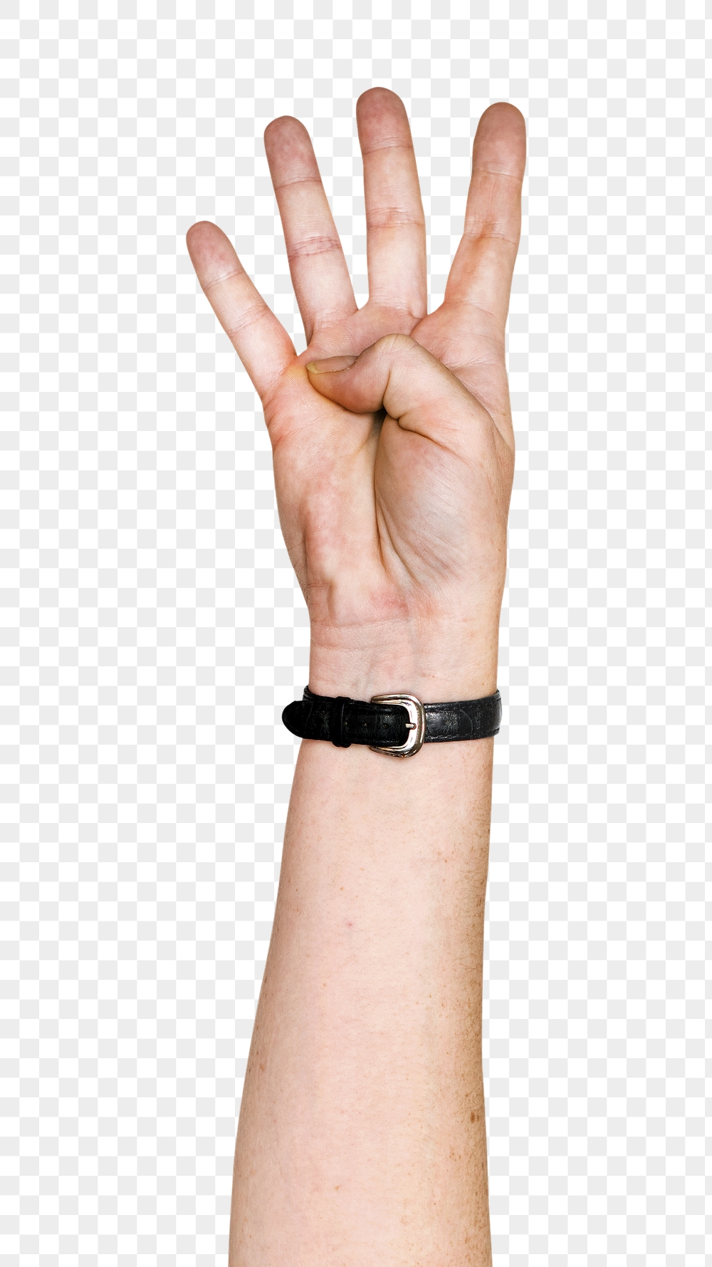 4 fingers png hand gesture | Free PNG - rawpixel