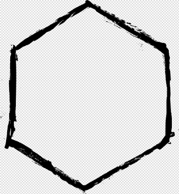 4 Grunge Hexagon Frame (PNG Transparent) | OnlyGFX.com