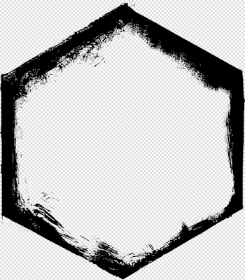 4 Grunge Hexagon Frame (PNG Transparent) | OnlyGFX.com