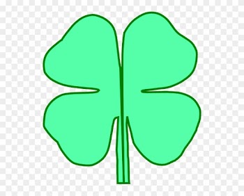4 Leaf Clover Divided In Half Clip Art At Clker - 4 Leaf Clover Divided In Half Clip Art At Clker