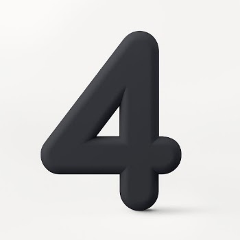 4 number clipart, 3D rendering | Free Photo - rawpixel