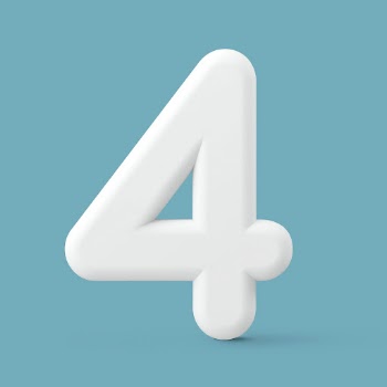 4 number clipart, 3D rendering | Free Photo - rawpixel