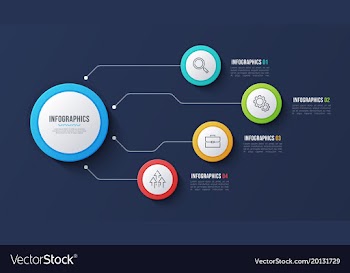  					4 options infographic design structure vector image														