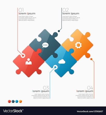  					4 options infographic template vector image														
