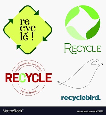 4 recycle modern logo simple art