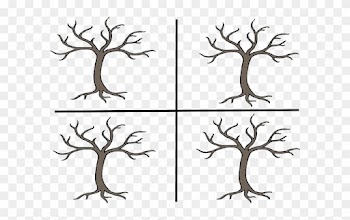 4 Trees Clip Art At Clker - Bare Tree Clip Art