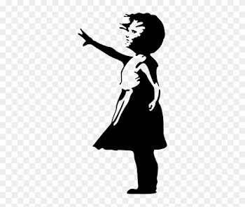 4 Year Old Girl Made To Sit On Frying Pan Mom, Paramour - Banksy Girl With Heart Balloon
