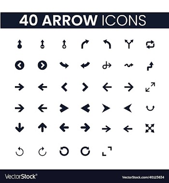 40 arrow icons set