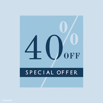 40% off special offer badge vector | Free stock vector - 504873