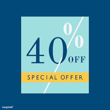40% off special offer badge vector | Free stock vector - 504889