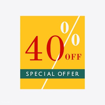 40% off special offer badge vector | Free stock vector - 504890
