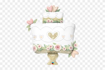 41" Glitter Gold Wedding Cake - Wedding Cake