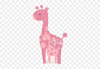 42 Mom Baby Pink Giraffes Supershape Foil Balloon - Pink Baby And Mom Giraffe
