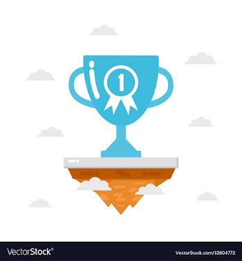 445trophy on islandVS vector image