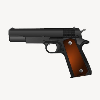 45mm pistol clipart, illustration vector. | Free Vector - rawpixel