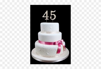 45th Birthday Wedding Anniversary Number Cake Topper - Happy 7th Anniversary Cake