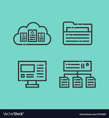 485computer outline icon vector image