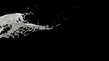 4K Slow Motion White Paint Or Milk Splash On Black Background With ...