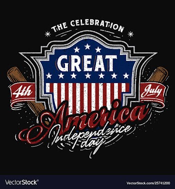  					4th july america badge baseball theme vector image														