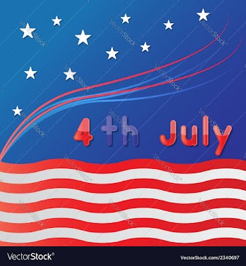  					4th July Independence day vector image														